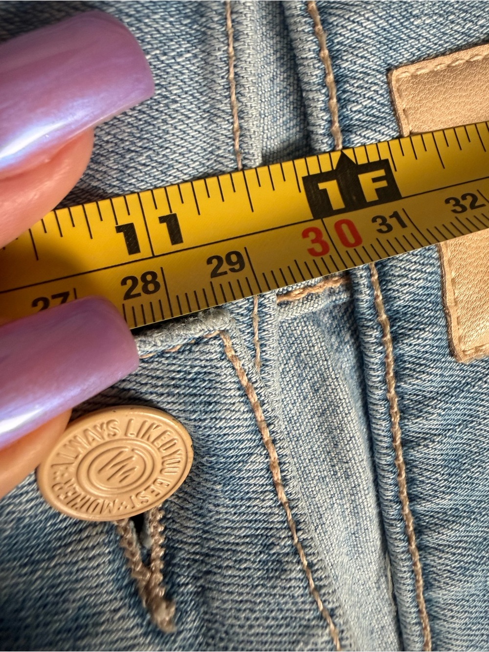 MOTHER High Waisted Rider Ankle Fray Island After Hours Size 29 - Picture 12 of 13